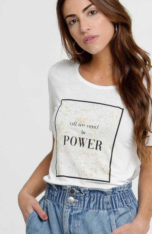 Blusa Feminina Estampa Frontal Manga Curta Blusa Feminina Estampa Frontal Manga Curta